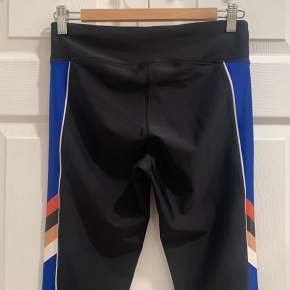 P.E Nation Touchback Black Blue Stripe Leggings - Picture 8 of 16